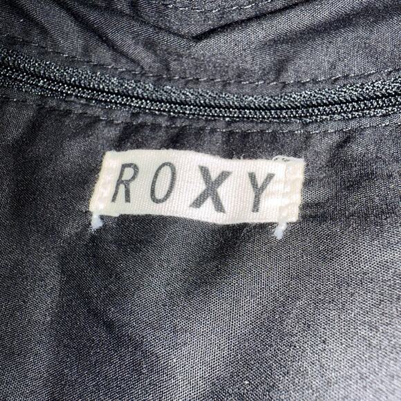 Vintage Y2K Roxy B & W Lace Up Front Cinch Tassel Closure Bucket Style Hobo Bag - Picture 7 of 8